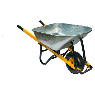 Тачка одноколесная GEVA TRADE GEVA MAXI 140л квадратная труба, колесо 15x6.00-6 F20mm/90мм TS1K140GT