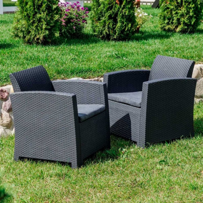 Комплект садовых кресел Royal Family LANA, графит 830-81-71