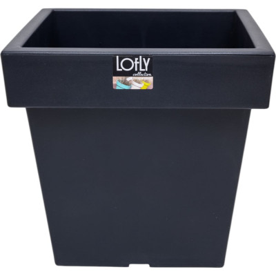 Кашпо Prosperplast DLOFL300 S433 квадрат Lofly Square Low d29 см, L29 см, h27 см, 15 л антрацит без поддона 071832