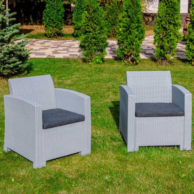 Комплект садовых кресел Royal Family LANA, светло-серый 830-71-71