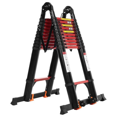 Лестница стремянка телескопическая WORKY BLACK 4,0м/8,0м, 10+10 ступеней ARD259962