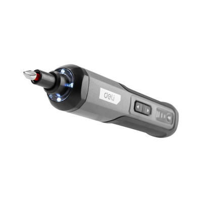 Отвертка аккумуляторная DELI DC160 (4В х 2Ач, 5Нм, 300об/мин, Type-C, набор бит 4 шт, коробка) 162800