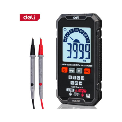 Многофункциональный цифровой мультиметр DELI DL334501 (напряжение 0.06-600 В, сила тока 0.006-0.6 А, сопротивление 40 МОм) 134671