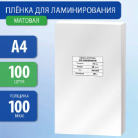 Пленки-заготовки для ламинирования BRAUBERG комплект 100 шт., 531780