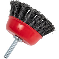 Кордщетка чашеобразная с хвостовиком Flex 207-203 (63 мм; d6; витая проволока) HAMMER 32443