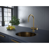 Смеситель для кухни под фильтр Paulmark Heller брашированное золото He213218-BG