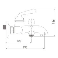 Смеситель для ванны Rose R0202Q
