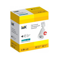 Трековый светодиодный светильник IEK Lighting дто 1401 6вт, 4000к, однофазный, 50 градусов, белый LT-DSO0-1401-06-40-K01