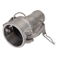 Нержавеющий камлок TITAN LOCK тип C, розетка с хвостовиком 1 1/2", AISI316 TL150CSS316