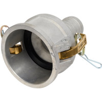 Алюминиевый камлок TITAN LOCK тип C, 2 1/2", розетка с хвостовиком под рукав 1 1/2" TL2515CAL