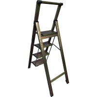 Алюминиевая стремянка SevenBerg calipso 4 широкие ступени золотая Calipso-4 gold