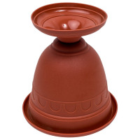 Высокий вазон Martika Колывань 0.8 л, диаметр 14 см, терракотовый С132Т