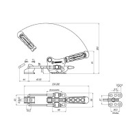 Натяжная защелка KUKAMET из нерж. cтали с фиксатором, усилие 570 кг S311-4-L