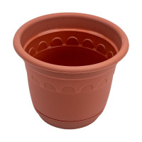 Горшок Martika Колывань 0.9 л, диам. 14 см, терракотовый, с поддоном С92Т