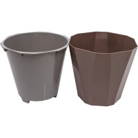 Кашпо со вставкой Martika Палермо 3.6 л, коричнево-серое С317КСЕР