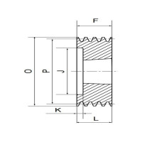 Клиновой шкив ISKRA под втулку тапербуш SPZ125-02 TB (PHP 2SPZ125TB)