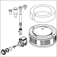 Фонтанный насос с насадками ЭКО ПОНД/ECO POND 1, 700 л/ч, h=1,2 м, длина шнура 10 м SICCE FLE208