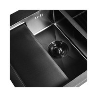 Кухонная мойка из нержавеющей стали WISENT с pvd покрытием с сифоном 7851b-sr (78x51см) WS37851B-SR/WS-02-2B