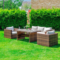 Обеденный комплект садовой мебели Royal Family KARL, коричневый 599-61-21