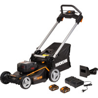 Аккумуляторная газонокосилка WORX 46 см, бесщеточная, 40В, 4Ач х2, ЗУ 2А х2, коробка WG748E