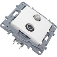 Двухкабельная розетка Legrand tv-sat etika белый 672257