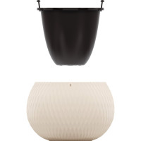 Подвесное кашпо ЗПИ "Альтернатива" жемчужина 4л, бежевое М8723