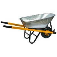 Тачка одноколесная GEVA TRADE GEVA MAXI 140л квадратная труба, колесо 15x6.00-6 F20mm/90мм TS1K140GT