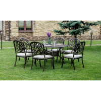 Обеденный комплект из литого алюминия Royal Family WILHELM на 6 персон (овальный стол) 444-440-01-21