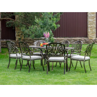 Обеденный комплект из литого алюминия Royal Family WILHELM на 8 персон (овальный стол) 445-440-01-21