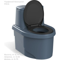 Торфяной биотуалет POLIMER GROUP РОСА серый DTS10
