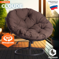 Кресло Tetchair CLOUDE HOME рогожка/металл, 97x98x90-96 см, коричневый 3М7-147 21616