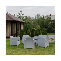 Комплект садовой мебели из пластика Royal Family LANA L светло-серый 844-71-71