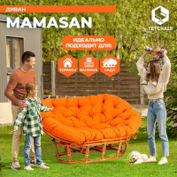 Диван Tetchair MAMASAN/МАМАСАН 23/02 W с подушкой 182x119 см, 169x102x80 см, Honey (мед), ткань, оранжевый, С 23 24258
