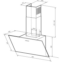Вытяжка LEX MOZA 600 R1 BLACK CHTI000418