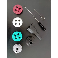 Электрический краскопульт TECMASTER T1200 с двумя насадками и комплектом форсунок 1231200