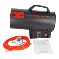 Газовая тепловая пушка VERTON Air GHB-10 (10 кВт, 320м3, 0,7кг/ч, пропан/бутан, газ шланг 2м) 01.13454.17912