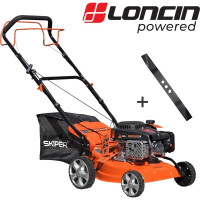 Газонокосилка бензиновая SKIPER GW401S 40 см, самоходная, Loncin 4 лс, сталь. дека, травосб. 45 л, нож 00-00014770