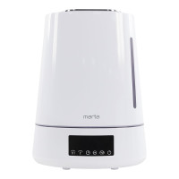 Увлажнитель воздуха MARTA MT-HF4701D (1-6шт) белый/серебро, с верхним заливом, УФ-лампой и теплым паром 43822
