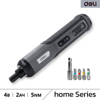 Отвертка аккумуляторная DELI DC160 (4В х 2Ач, 5Нм, 300об/мин, Type-C, набор бит 4 шт, коробка) 162800