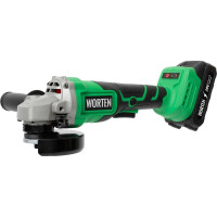 Угловая шлифмашина аккумуляторная WORTEN D125, 20В, 2х1.5 Ач, М14 КА-90000329