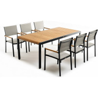 Обеденный стол из алюминия Joygarden MAYA 200 см темный графит 41107