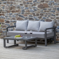 Набор садовой мебели GreenWeen AMALFI, цвет LAVA/ткань водонепр. Stone 2 предмета: диван, стол GW-AL-AMALFI-G-S2A