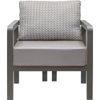 Кресло уличное GreenWeen AMALFI, каркас алюминий цвет LAVA, подушки ткань водонепр. Stone, 740x650x760 GW-AL-AMALFI-CH-740-LAVA