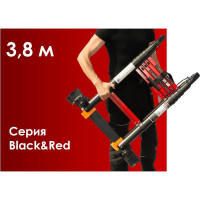 Лестница-стремянка телескопическая WORKY BLACK 1,9м/3,8м, 6 ступеней, ARD260077