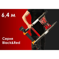 Лестница-стремянка телескопическая WORKY BLACK 3,2м/6,4м, 9 ступеней, ARD260081