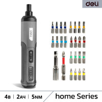 Отвертка аккумуляторная DELI DC161 (4В х 2Ач, 5Нм, 300об/мин, Type-C, набор бит 24 шт, кейс) 162802