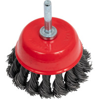Кордщетка чашеобразная с хвостовиком Flex 207-203 (63 мм; d6; витая проволока) HAMMER 32443