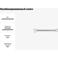Комбинированный ключ YATO 25х25мм хром DIN 3113 YT-0354