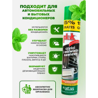 Очиститель кондиционера PLAK пенный с трубочкой 500мл Мята 50039