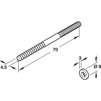 Распорная шайба Hafele пластиковая, прозрачная, 9x3 мм 267.23.093